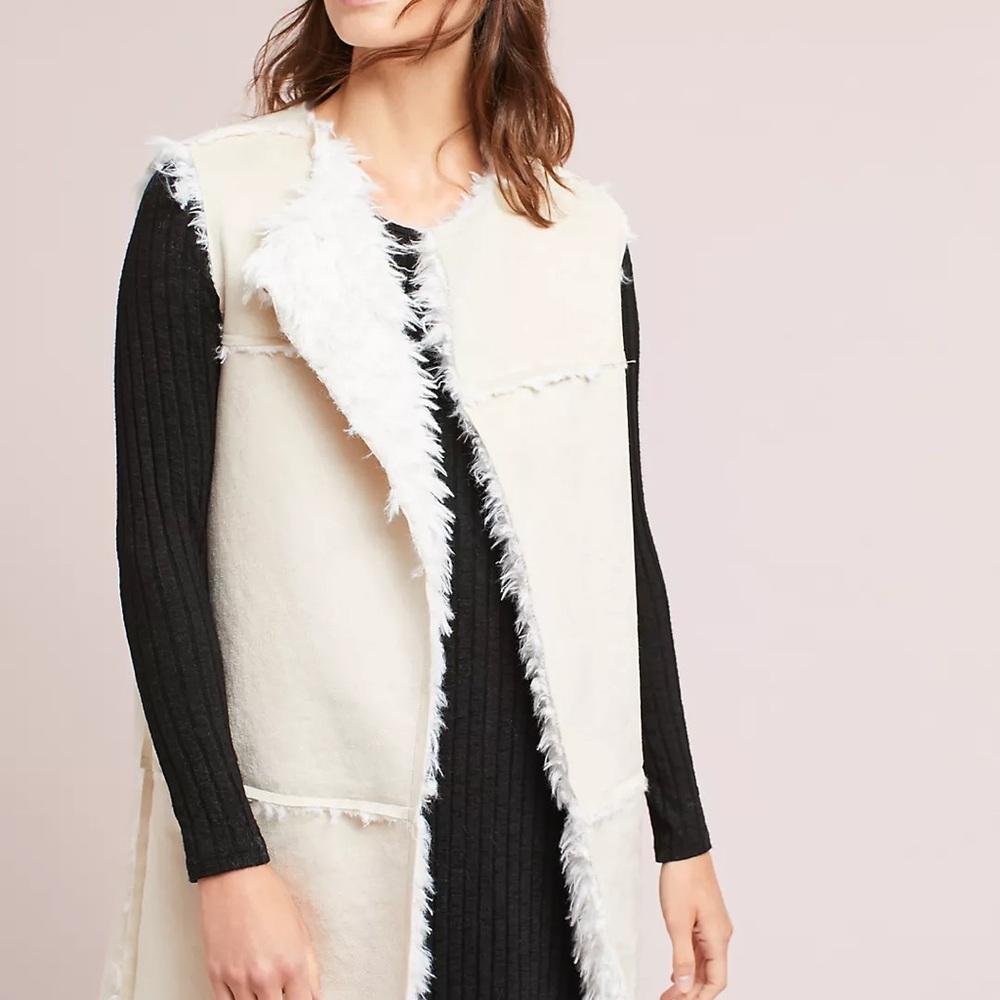 Michael Stars Faux Fur Reversible Vest - Picture 5 of 5